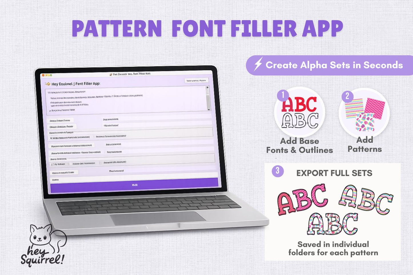 Pattern Font Filler App